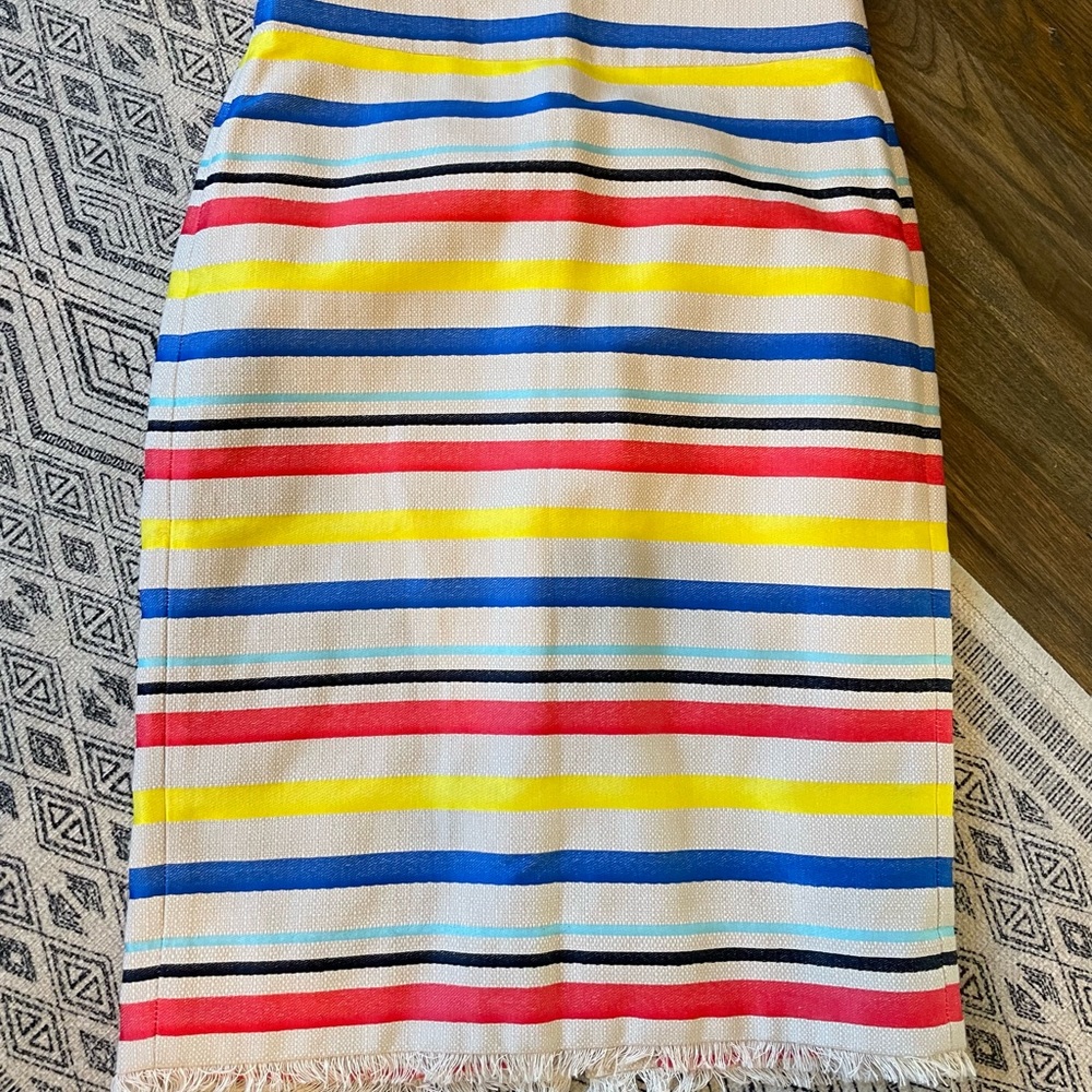 J Crew striped pencil skirt